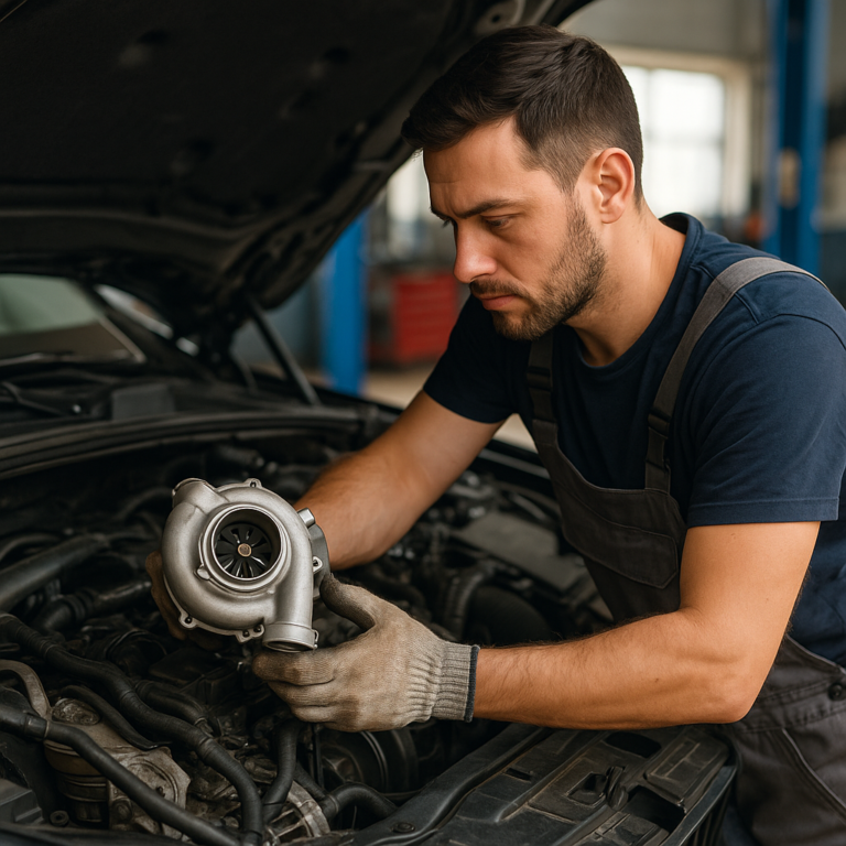 Turboladers im Auto kompliziert mechanik